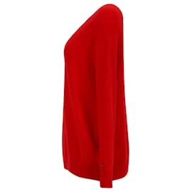 Tommy Hilfiger-Suéter feminino Tommy Hilfiger com mistura de lã de alpaca em nylon vermelho-Vermelho