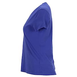 Tommy Hilfiger-Camiseta de algodón orgánico con cuello en V para mujer-Púrpura