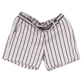 Tommy Hilfiger-Womens Stripe Bermuda Shorts-White