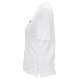 Tommy Hilfiger-Polo feminino Tommy Hilfiger Essential manga curta regular fit em algodão branco-Branco