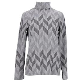 Tommy Hilfiger-Tommy Hilfiger Womens Slim Fit Long Sleeve Knit Top in Grey Polyester-Grey