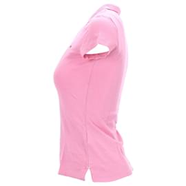 Tommy Hilfiger-Polo da donna in cotone elasticizzato slim fit Tommy Hilfiger in cotone rosa-Rosa