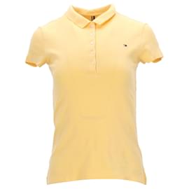 Tommy Hilfiger-Tommy Hilfiger Womens Slim Fit Stretch Cotton Polo in Yellow Cotton-Yellow