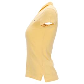 Tommy Hilfiger-Polo da donna in cotone elasticizzato slim fit Tommy Hilfiger in cotone giallo-Giallo