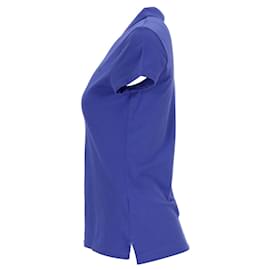 Tommy Hilfiger-Polo da donna in cotone elasticizzato slim fit Tommy Hilfiger in cotone blu-Blu
