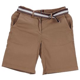 Tommy Hilfiger Bermudas con cinturón y cinta distintiva para mujer Verde Caqui