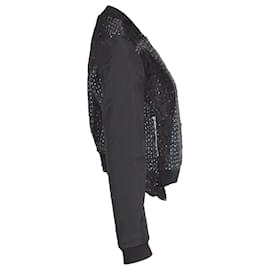 Nina Ricci-Nina Ricci Bouclé-Jacke mit Reißverschluss aus schwarzem Mohair-Andere