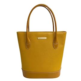 Burberry-Leather Handbag-Yellow