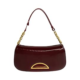 Dior-Malice Oblique Patent Leather Shoulder Bag-Red