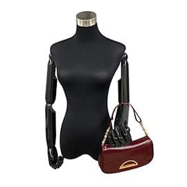 Dior-Malice Oblique Patent Leather Shoulder Bag-Red