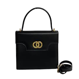 Céline-Bolsa de couro Celine Bolsa de couro em excelente estado-Preto