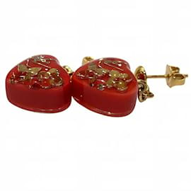 Louis Vuitton-Heart Stud Earrings M66082-Red