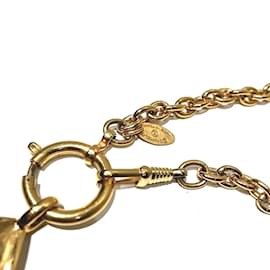 Chanel-Collar con colgante CC con marco de diamantes-Dorado
