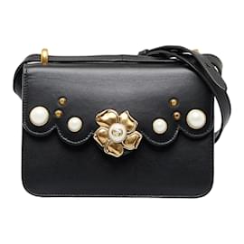 Gucci-Leather Shoulder Bag  432682.0-Black