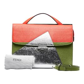 Fendi-Fendi Demi Jour Bag Leather Handbag 8BT222 in Excellent condition-Orange