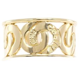 Céline-18K Logo Ring-Golden