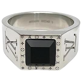 Louis Vuitton-Onyx LV Signet Ring M00699-Silvery