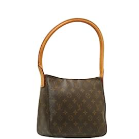 Louis Vuitton-Louis Vuitton Monogram Looping MM Sac à bandoulière en toile M51146 en bon état-Marron