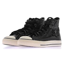 Chrome Hearts-Deportivas CORAZONES CROMADOS T.UE 37 Cuero-Negro