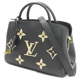 Louis Vuitton-Louis Vuitton Monogramma bicolore nero Empreinte Giant Montaigne BB-Beige,Altro
