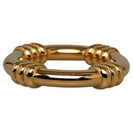 Hermès-Hermes Gold Metal Scarf Ring-Golden