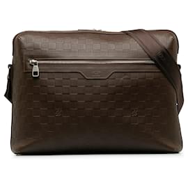 Louis Vuitton-Louis Vuitton Marron Damier Infini Calypso GM-Marron,Marron foncé