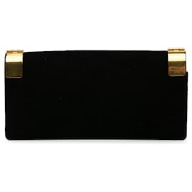 Saint Laurent-Pochette en daim noir Saint Laurent-Noir