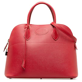 Hermès-Hermès Red Courchevel Bolide 35-Red