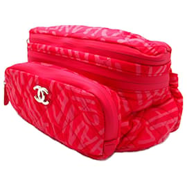 Chanel-Sac à dos convertible Coco Neige en nylon imprimé rose Chanel-Rose