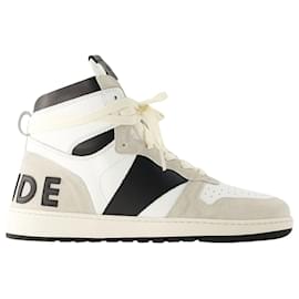 Autre Marque-Rhecess Hi Sneakers - Rhude - Leather - White/Black-White