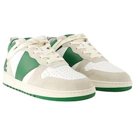 Autre Marque-Baskets basses Rhecess - Rhude - Cuir - Blanc/vert-Blanc