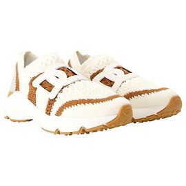 Baskets Kate - Tod's - Toile - Beige Marron Beige