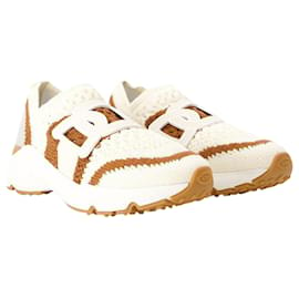 Tod's-Sport Run Sneakers – Tod's – Canvas – Beige-Beige