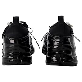 Simone Rocha-Classic Criss Cross Tracker Sneakers - Simone Rocha - Pvc - Black-Black