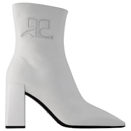 Courreges-Heritage Ankle Boots - Courreges - Leather - Heritage White-White