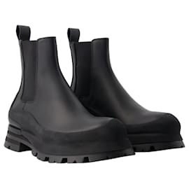 Alexander Mcqueen-Wander Ankle Boots - Alexander McQueen - Calfskin - Black-Black