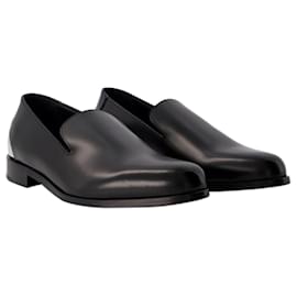 Alexander Mcqueen-Loafer mit Metallabsatz – Alexander McQueen – Leder – Schwarz/Silber-Schwarz