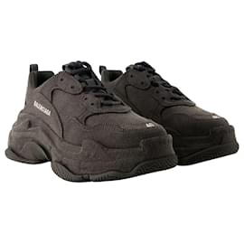 Balenciaga-Triple S Sneakers - Balenciaga - Denim - Black-Black