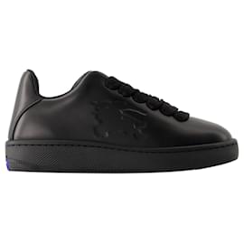 Burberry-LF Box Sneakers - Burberry - Leather - Black-Black