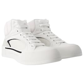 Alexander Mcqueen-Sneakers Oversize - Alexander Mcqueen - Pelle - Bianco/Black-Bianco