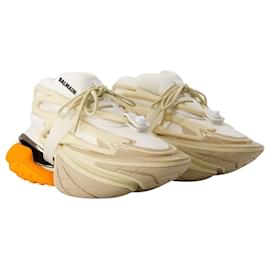 Balmain-Unicorn Low Sneakers - Balmain - Leather - Beige-Beige