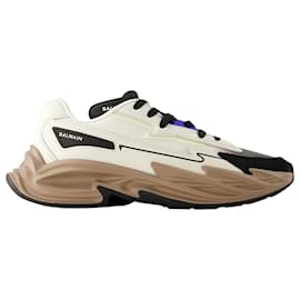 Balmain-B-Dr4g0n Sneakers - Balmain - Synthetic Leather - Blue-Blue