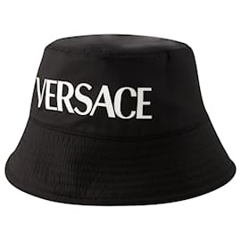 Hat - Versace - Nylon - Black Black
