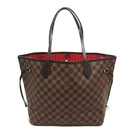 Louis Vuitton-Louis Vuitton Damier Ebene Neverfull MM  Canvas Tote Bag N51105 in Excellent condition-Brown