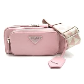 Prada-Bolso de hombro de napa antiguo con múltiples bolsillos 1BH198UVLF0mi18-Rosa