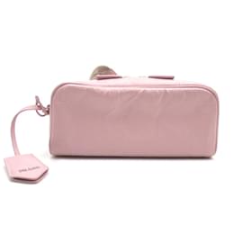 Prada-Prada Nappa Bolsa de Ombro Antiga com Vários Bolsos Bolsa de Ombro de Couro 1BH198UVLF0E18 Em uma boa condição-Rosa