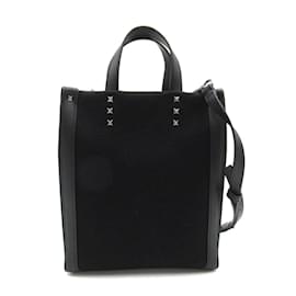 Valentino-Valentino Mini Logo Ecolab Shopper Tote Sacola de lona 3Y2b0b78PYY0NI em excelente estado-Preto