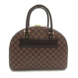 Louis Vuitton-Louis Vuitton Bolsa de lona Damier Ebene Nolita N41455 Em uma boa condição-Marrom