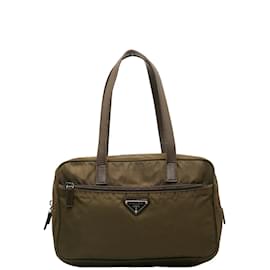 Prada-Nylon Handbag-Bronze