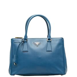 Prada-Saffiano Galleria Handbag-Blue